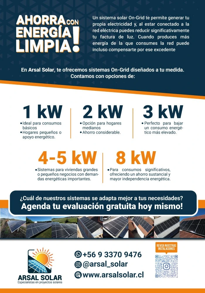 12 cuotas precio contado Arsal Solar